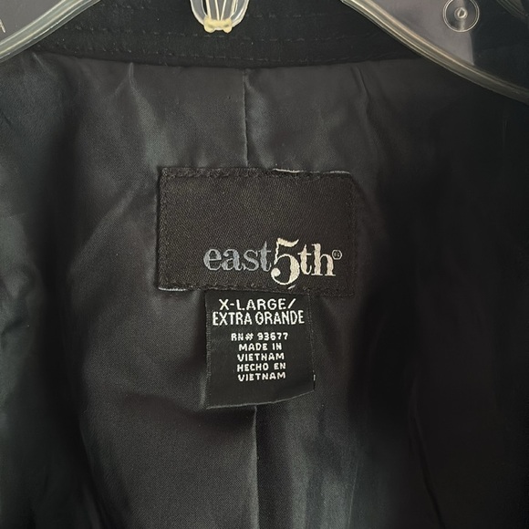 East 5th Black Trench Coat Size XL - Picture 3 of 4